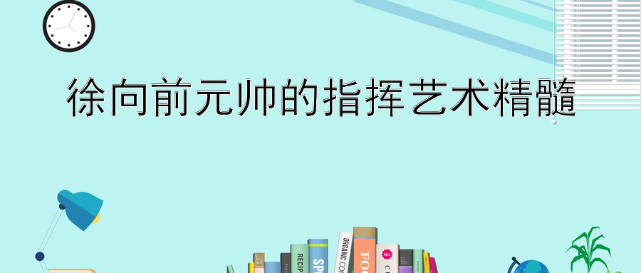 徐向前元帅的指挥艺术精髓