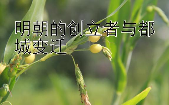 明朝的创立者与都城变迁